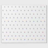 Zwillingsflam-weiß Geschenkpapier (Flach)