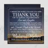 Zwillingsflame dank Tischkarten Save The Date (Vorne/Hinten)