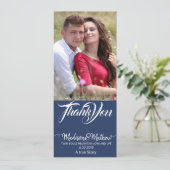 Zwillingsflame-Foto Danke-Karte Save The Date (Stehend Vorderseite)