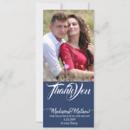 Zwillingsflame-Foto Danke-Karte Save The Date