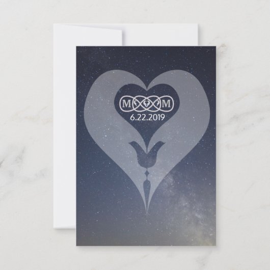 Zwillingsflame Speichern Sie die Daten Save The Date (Rückseite)