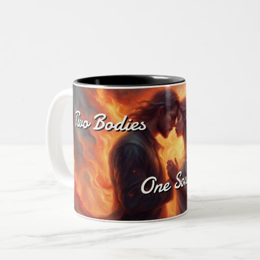 Zwillingsflames 005 zweifarbige tasse (Vorderseite Links)