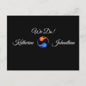 Zwillingsflamme-Hochzeitthema - UAWG-Schwarz- Postkarte (Vorderseite)