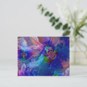 Zwillingsflamme im Himmel Postkarte (Stehend Vorderseite)