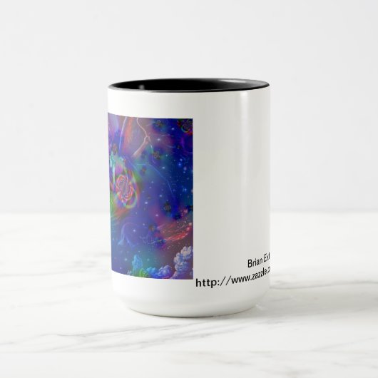 Zwillingsflamme im Himmel Tasse (Zentrum)