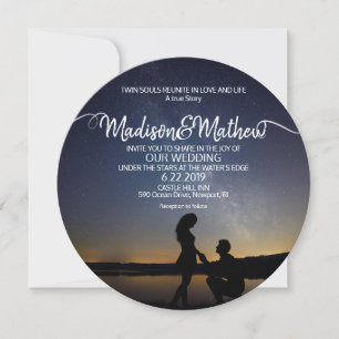 Zwillingsflammen-Hochzeitseinladung Save The Date