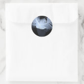 Zwillingsflammfedern und Reflektion Runder Aufkleber (Tasche)