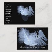 Zwillingsflammfedern und Reflektion Visitenkarte (Vorne/Hinten)