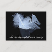 Zwillingsflammfedern und Reflektion Visitenkarte (Rückseite)