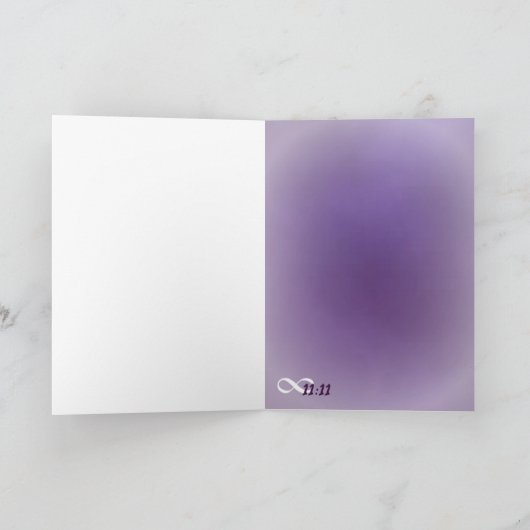 Zwillingsflammgedicht Feiertagskarte (Innenseite)