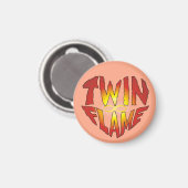 Zwillingsflammherz Magnet (Vorderseite/Rückseite)