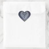 Zwillingsflammkleber Herz-Aufkleber (Tasche)