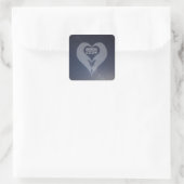 Zwillingsflammkleber Quadratischer Aufkleber (Tasche)