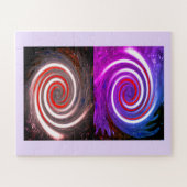 Zwillingsgalaxienkunst Puzzle (Horizontal)