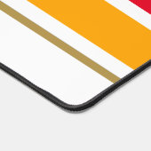 Zwillingsgelbe Streifen auf weißen Streifen Schreibtischunterlage (Ecke)