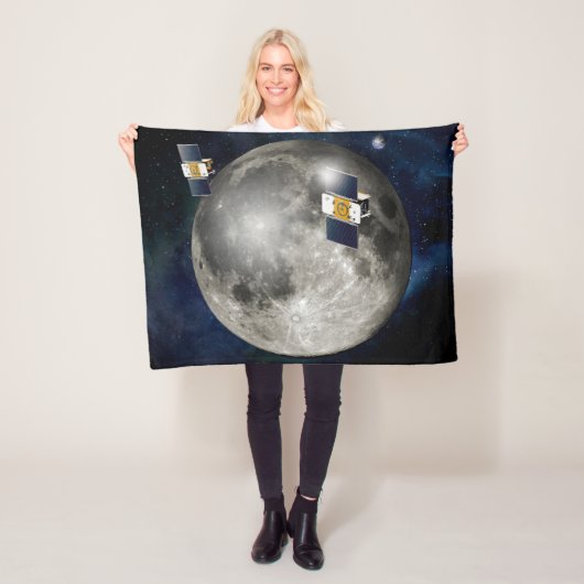 Zwillingsgras-Raumsonde, die den Mond umkreisen. Fleecedecke (Beispiel)