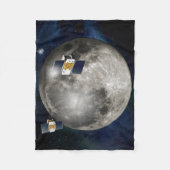 Zwillingsgras-Raumsonde, die den Mond umkreisen. Fleecedecke (Vorderseite)