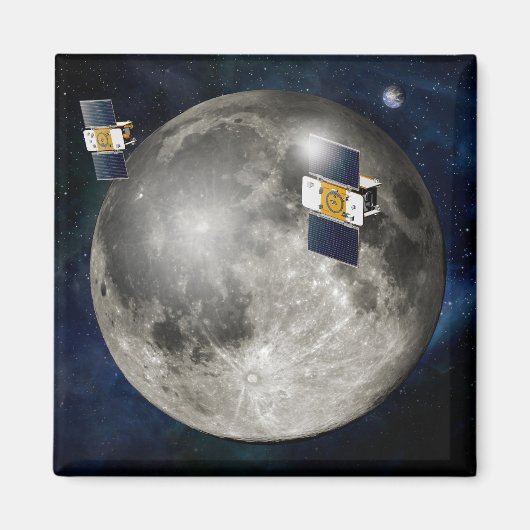 Zwillingsgras-Raumsonde, die den Mond umkreisen. Magnet (Vorne)