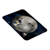 Zwillingsgras-Raumsonde, die den Mond umkreisen. Magnet (Rechte Seite)