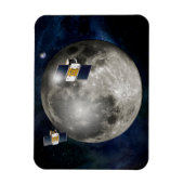 Zwillingsgras-Raumsonde, die den Mond umkreisen. Magnet (Vertikal)