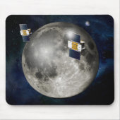 Zwillingsgras-Raumsonde, die den Mond umkreisen. Mousepad (Vorne)