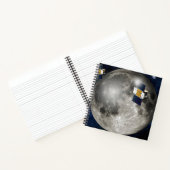 Zwillingsgras-Raumsonde, die den Mond umkreisen. Notizblock (Innenseite)