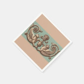 Zwillingsgreife Serviette (Ecke)