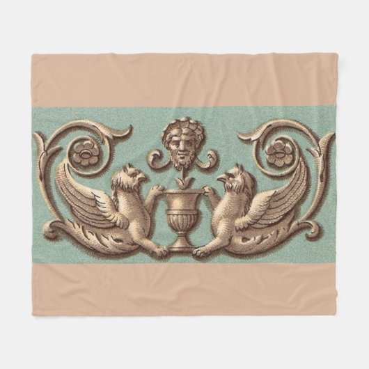 Zwillingsgriffin Fleecedecke (Vorderseite (Horizontal))