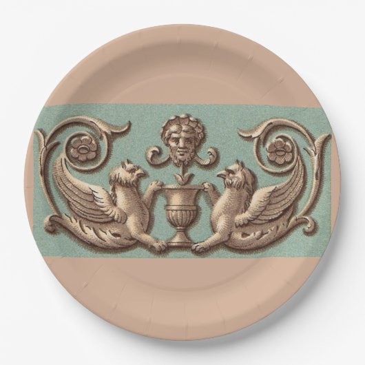 Zwillingsgriffins Pappteller (Vorderseite)