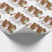 Zwillingsjunge Bären verpacken Papier Geschenkpapier (Ecke)