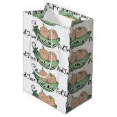 Zwillingsjunge Mädchen Zwei Erbsen in einer Tasche Mittlere Geschenktüte (Vorderseite Schrägansicht)
