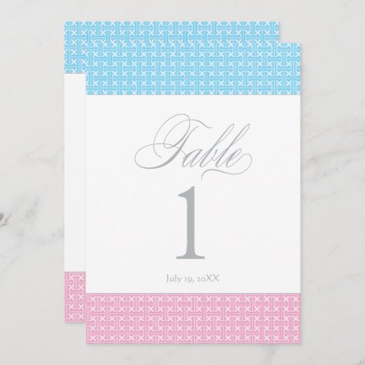 Zwillingsjunge und Mädchen| Tischnummer (Vorne/Hinten)