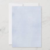 Zwillingsjungen Dusty-Blue-Gelb-Babydusche Einladung (Rückseite)