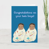 Zwillingsjungen Karte (Vorderseite)