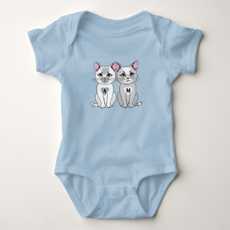 Zwillingskatze Baby Strampler