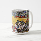 Zwillingskatzen aus Hartglas schön Kaffeetasse (VorderseiteRechts)