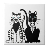 Zwillingskatzen Fliese (Vorderseite)