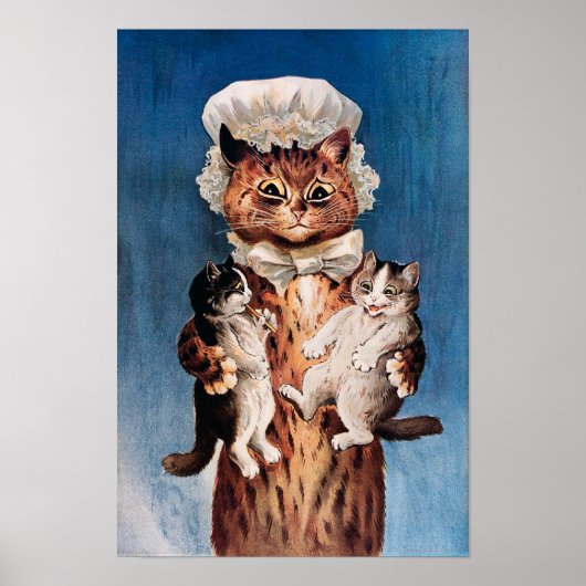 Zwillingskatzen, Louis Wain Poster (Vorne)