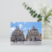 Zwillingskirchen auf der Piazza del Popolo - Rom, Postkarte (Stehend Vorderseite)