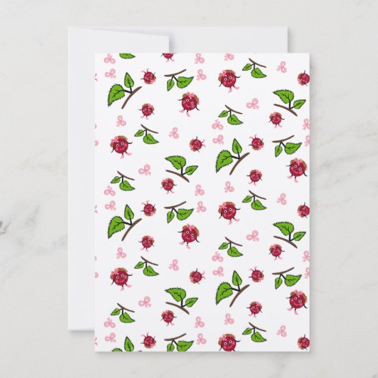 Zwillingskirschen Einladung (Rückseite)