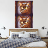 Zwillingskittycat Leinwanddruck (Insitu (Schlafzimmer))