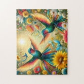Zwillingskolibris Sonne Puzzle (Vertikal)