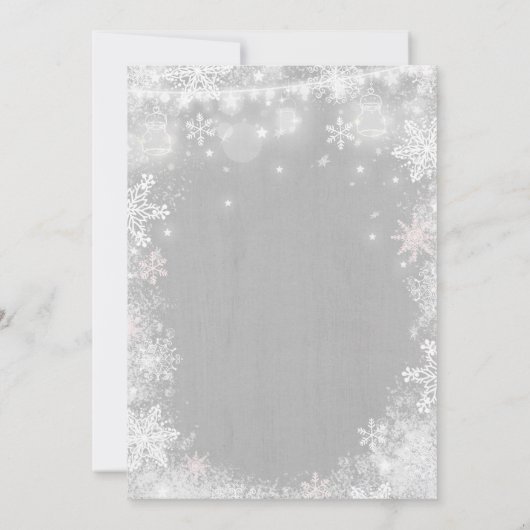 Zwillingskühldusche Rustikal Rosa Einladung (Rückseite)