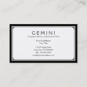 Zwillingskultiviertheiten Visitenkarte (Rückseite)