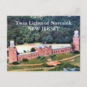 Zwillingslichter von Navesink, New Jersey Postcard Postkarte