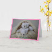 Zwillingsmädchen Karte (Gelbe Blume)