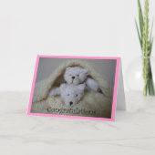 Zwillingsmädchen Karte (Vorderseite)