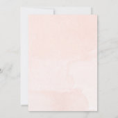 Zwillingsmädchen Rosa goldfarbene Aquarelldusche Einladung (Rückseite)