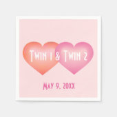 Zwillingsmädchen Serviette (Vorderseite)