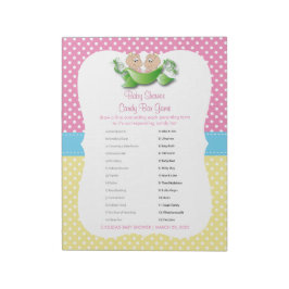 Zwillingsmädchen - Zwei Erbsen in einem Pod Candy  Notizblock